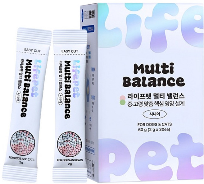 라이프펫 반려동물 멀티밸런스 시니어 노견 비타민 30p, 1개, 종합영양제, 30회분