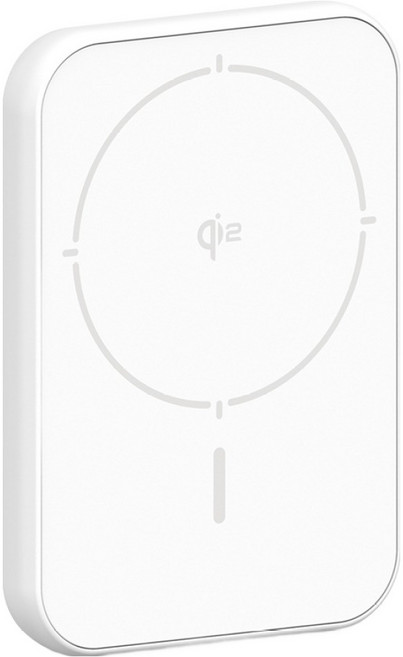 어반어스 Qi2 15W 맥세이프 고속충전 스탠드형 보조배터리 5000mAh C타입, 화이트, UB-QPD15WCP05