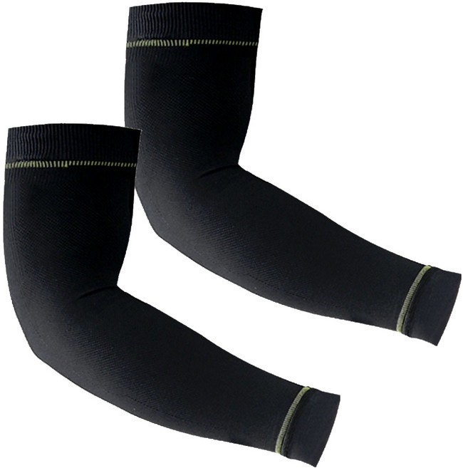 바우어파인트 Sports Compression 팔 보호 암슬리브 롱, 블랙, 2개