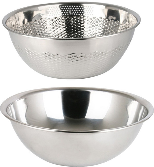 리빙글로리 국내생산 올 스텐믹싱볼 + 쌀함박 세트, 1세트, 스텐믹싱볼 특대 + 쌀함박 중