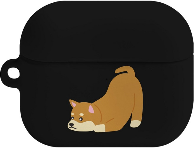 Imooi AirPods Pro 3 第4季 硬殼保護套, 我的狗狗 柴犬, 1個, 單一商品