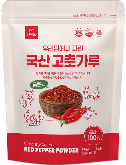 배대감 국산 고춧가루 굵은입자, 1개, 300g