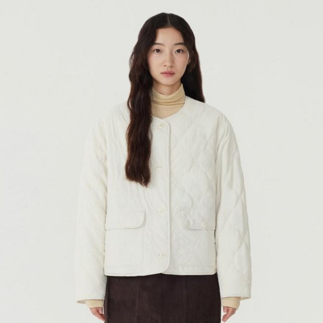 커버낫우먼 여성용 웜온 리버시블 플리스 퀼팅 자켓