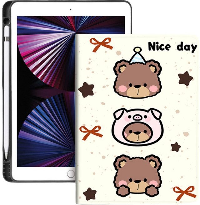 Cashrich 附筆槽防震平板電腦保護殼, 類型3, 1個