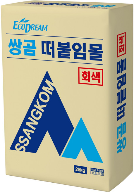 쌍곰 떠붙임몰 타일 시공 접착용 회색 25kg, 1개