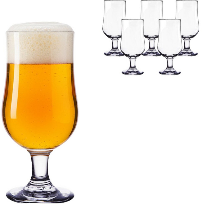 다이아글라스 유리컵 블룸 비어 고블렛 370ml, 6개