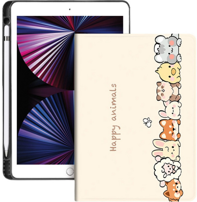Cashrich 可愛動物鉛筆收納平板電腦保護套, 類型3, 1個