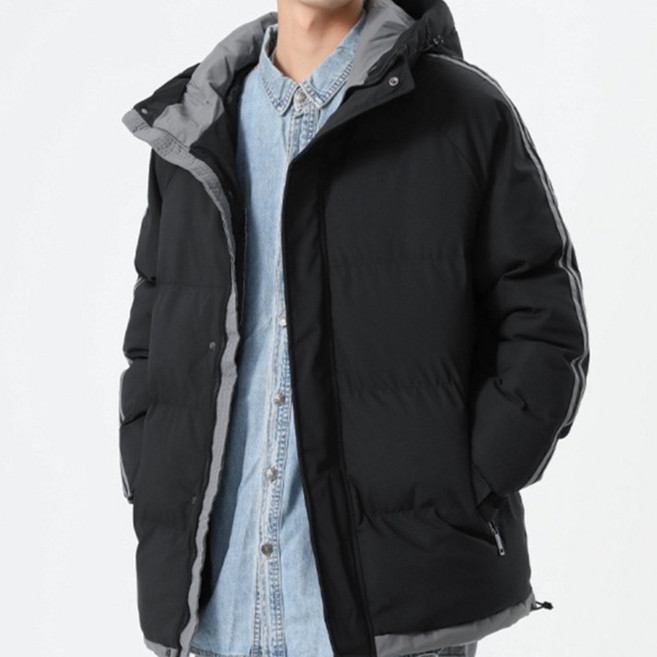 MarketA 男款雙線加厚保暖羽絨外套