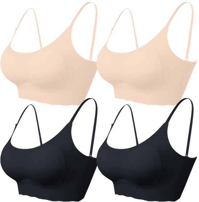 이너리즘 스트랩 노와이어 심리스 브라 4p