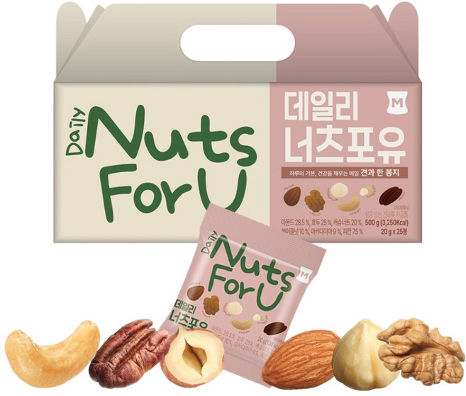 머거본 데일리 너츠포유 믹스넛, 500g, 1개