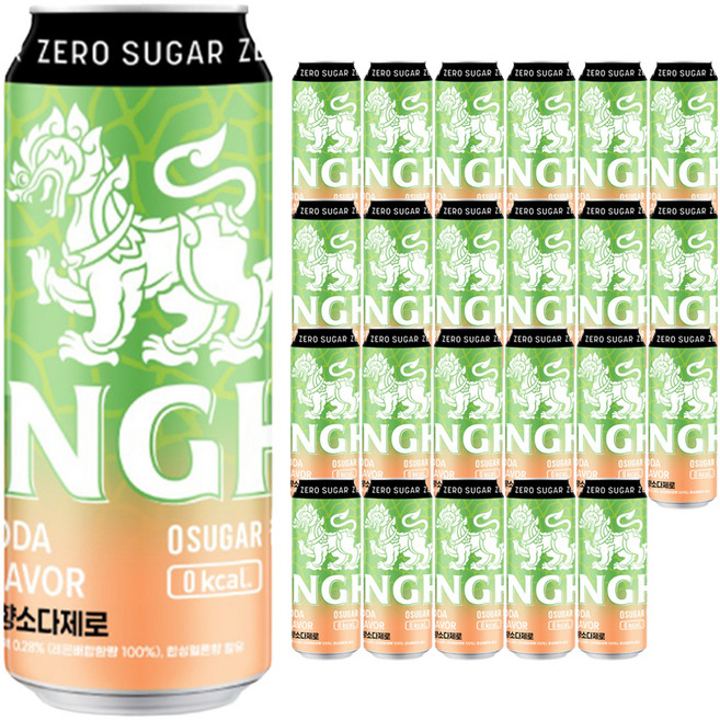 싱하 레몬멜론향 소다제로, 330ml, 24개