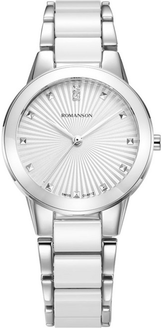 로만손 루미에르 세라믹 홍드 DIA 메탈 시계 RWRMKL5BF506WHWH0