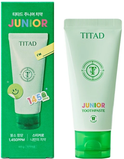 티타드 주니어 불소 치약, 60g, 1개 - 쿠팡