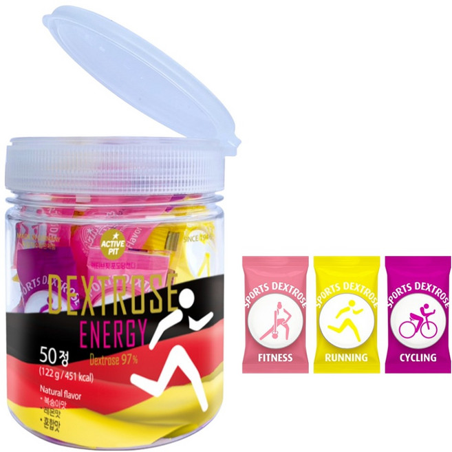 액티브핏 스포츠 포도당캔디 122g, 50정, 1개