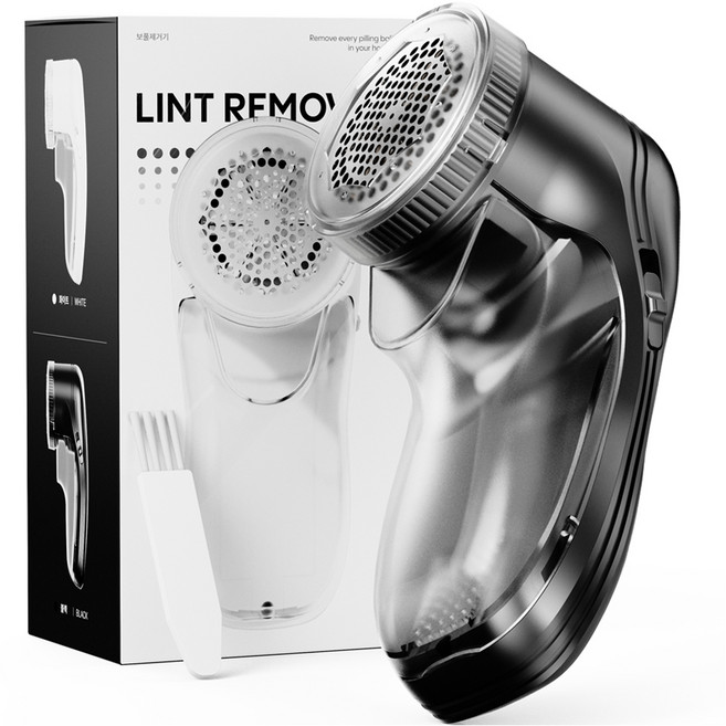 누아트 강력한 6중날 세탁소용 만능 무선 보풀제거기, 단일상품(건전지형), 블랙