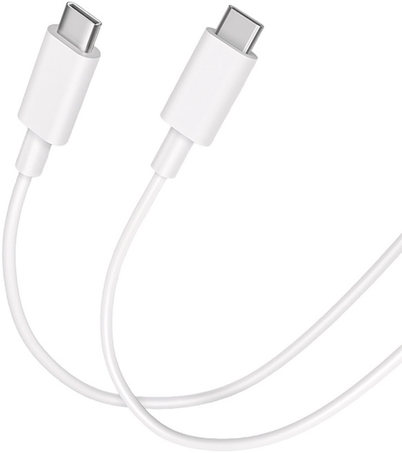 Xiaomi 小米 3A 快充數據線 USB-C to USB-C, 白色+淺灰色, 1個, 100cm