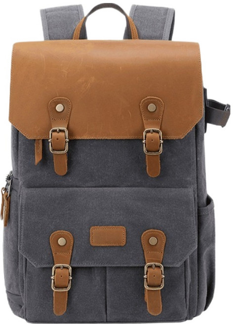 썬앤드림 다용도 수납 카메라 콤비 백팩, 멜란지블랙, 1개