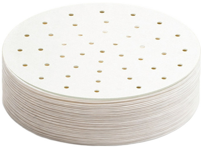 까사라이프 종이 원형 찜기 시트, 1개, 100개입