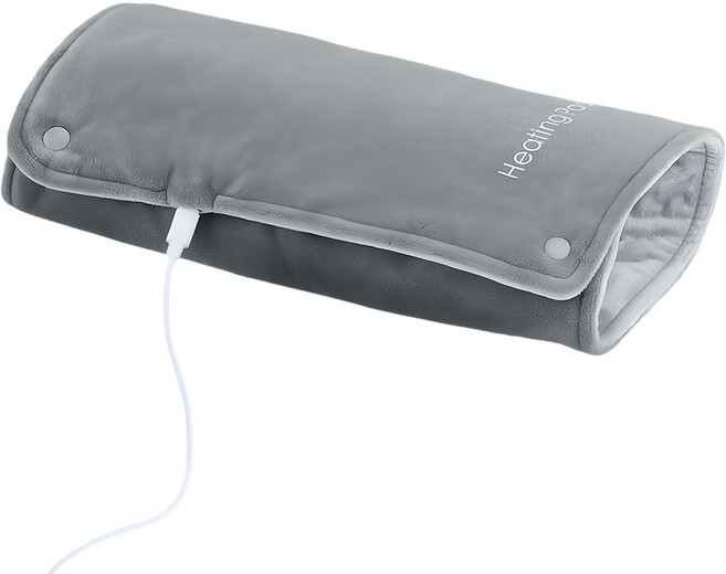 TLYS-J 石墨烯USB加熱雙面發熱電暖袋, 灰色, 單一商品