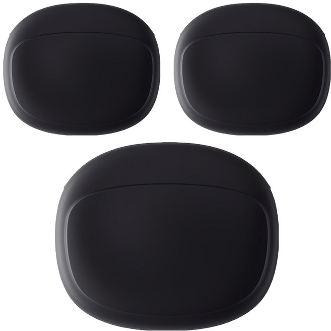 그리뉴얼 실리콘 케이블 이어폰 파우치, 블랙, 3개