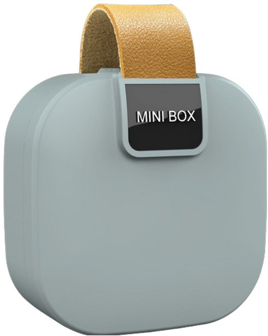 그리뉴얼 휴대용 케이블 이어폰 보관함, 그레이, 1개