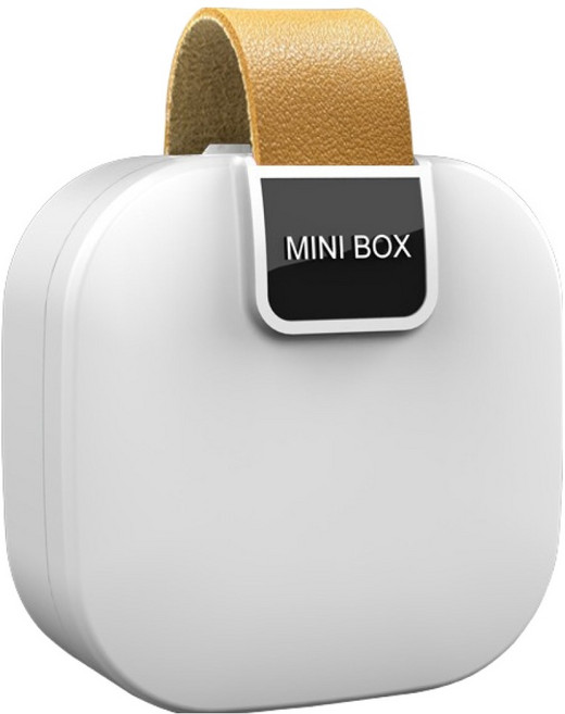 그리뉴얼 휴대용 케이블 이어폰 보관함, 화이트, 1개