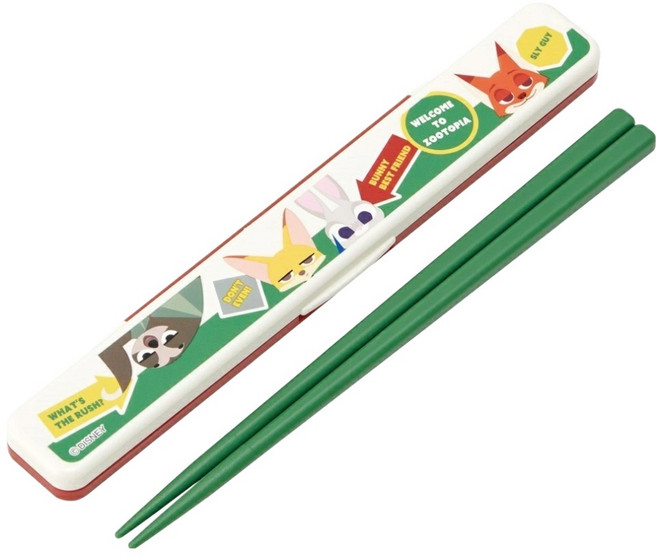 스케이터 휴대용 항균젓가락 + 홀딩케이스 세트 ABC3AG, ZOOTOPIA, 1세트, 젓가락 + 케이스