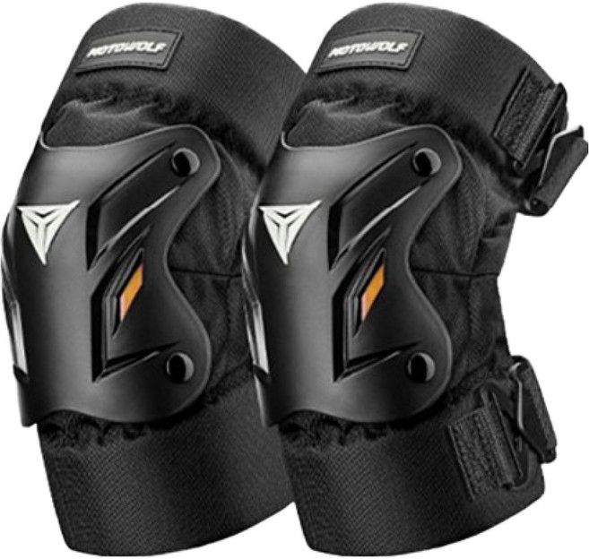모토울프 동네형 오토바이 무릎 보호대 양쪽착용 세트 B타입, 블랙, 1세트