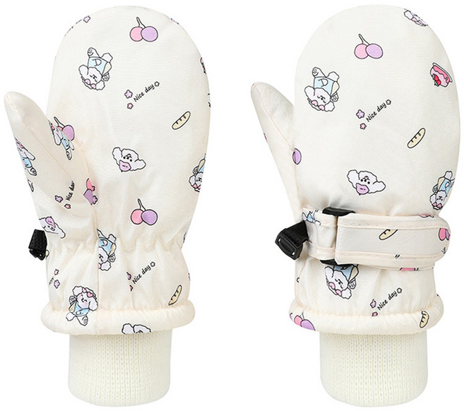 솜니움베베 아동용 방한 털안감 생활방수 플러피 장갑