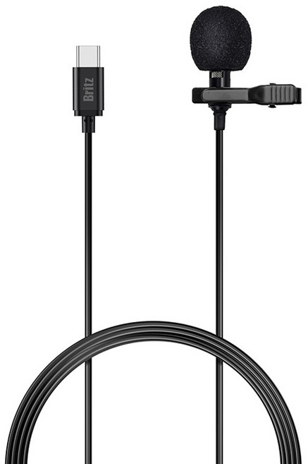 브리츠 고감도 C타입 핀마이크, BZ-PM10, BLACK