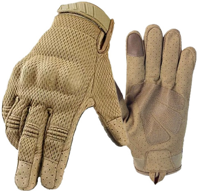 카페레이서 오토바이 클래식 너클가드 장갑 양손착용 세트 D타입, 브라운