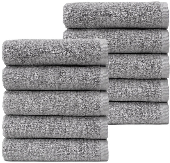 타월톡톡 호텔 고급타올 140g 30수 면사, 그레이, 10개