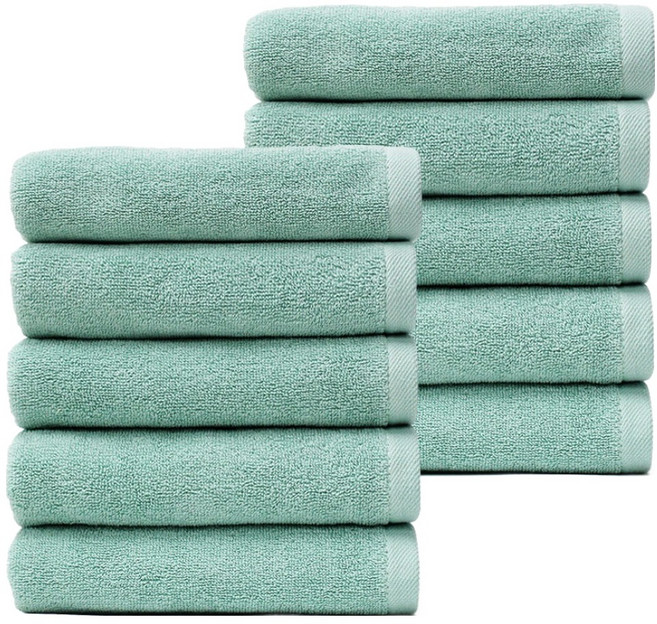 타월톡톡 호텔 고급타올 140g 30수 면사, 민트, 10개