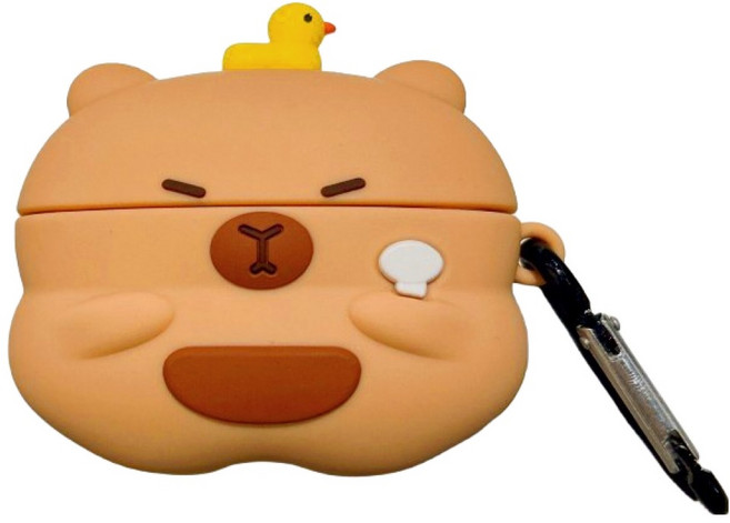 비비파이 어글리 카피바라 에어팟 케이스 에어팟프로3 + 키링 세트, 혼합색상, 1세트