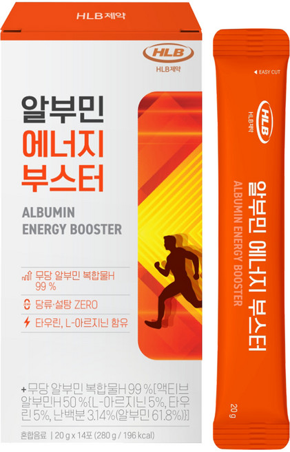 에이치엘비 알부민 에너지 부스터 액상스틱 14p, 280g, 1개