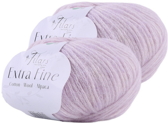 mamaknit 特細編織線, 2個, 紫丁香色