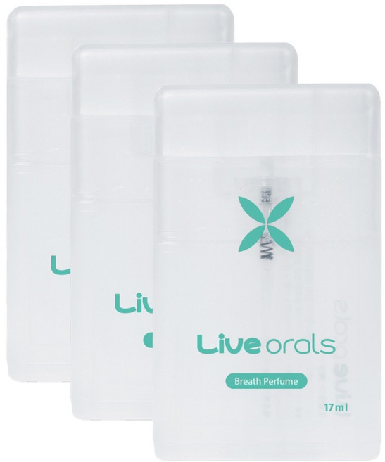 라이브오랄스 브리스퍼퓸 입냄새제거 구강스프레이, 17ml, 3개