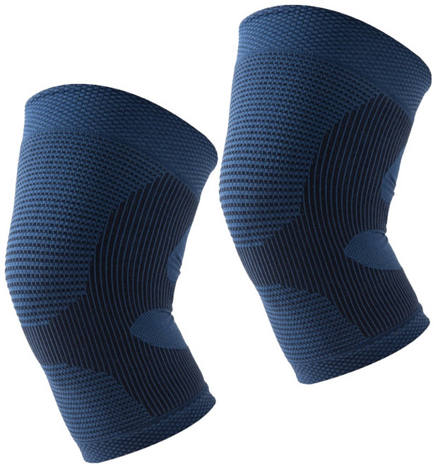 LEADER X 台灣製 防護升級鋅石墨烯護膝, 1組, 黑藍色