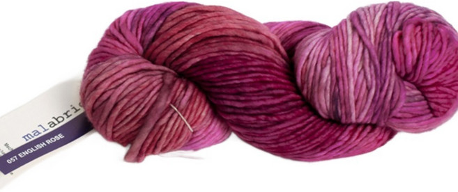 malabrigo Linea Mecha 手染紗線 100g 120m, 57 英國玫瑰, 1個