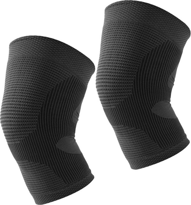 LEADER X 台灣製 防護升級鋅石墨烯護膝, 1組, 全黑色