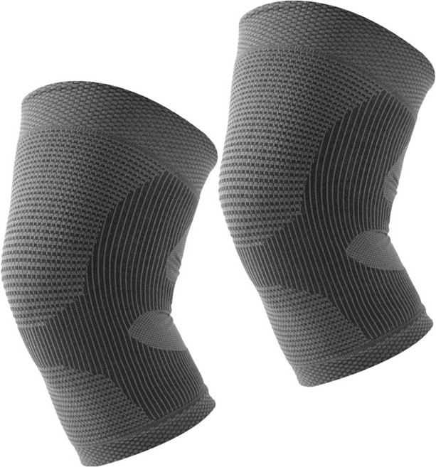 LEADER X 台灣製 防護升級鋅石墨烯護膝, 1組, 黑灰色