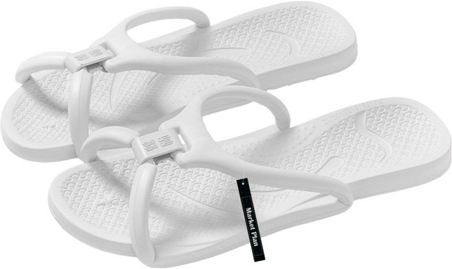 마켓플랜 욕실 여행용 접이식 초경량 슬리퍼, 화이트, 1개