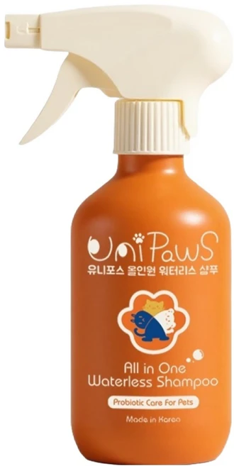 유니포스 반려동물 올인원 워터리스 샴푸, 1개, 260ml - 쿠팡