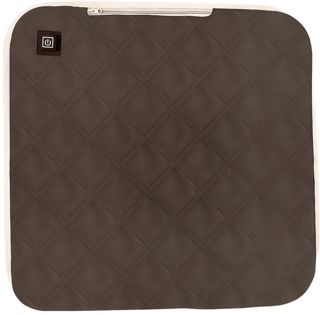 QLZHS 石墨烯多用加熱坐墊/USB智能發熱墊/保暖汽車坐墊/發熱暖背椅墊/秋冬加熱保暖墊, 咖啡色, 45 x 45cm