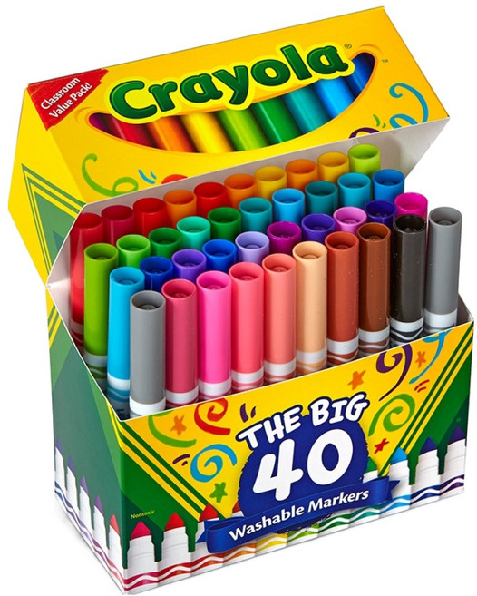 크레욜라 워셔블 굵은선 울트라클린 마커, 1개, 40색