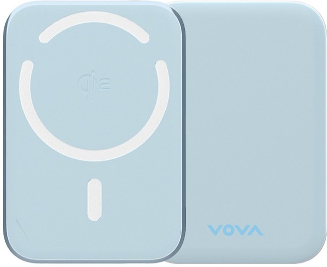 보바 Qi2 맥세이프 고속 무선충전 맥세이프 보조배터리 5000mAh C타입, VA-108, 블루