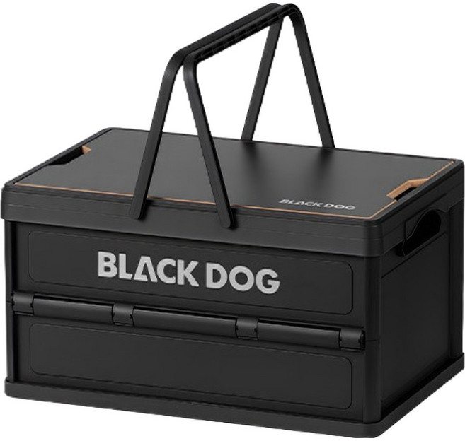 BLACK DOG 黑狗 手提式露營折疊箱 23L BD201, 黑色, 1個, 1層