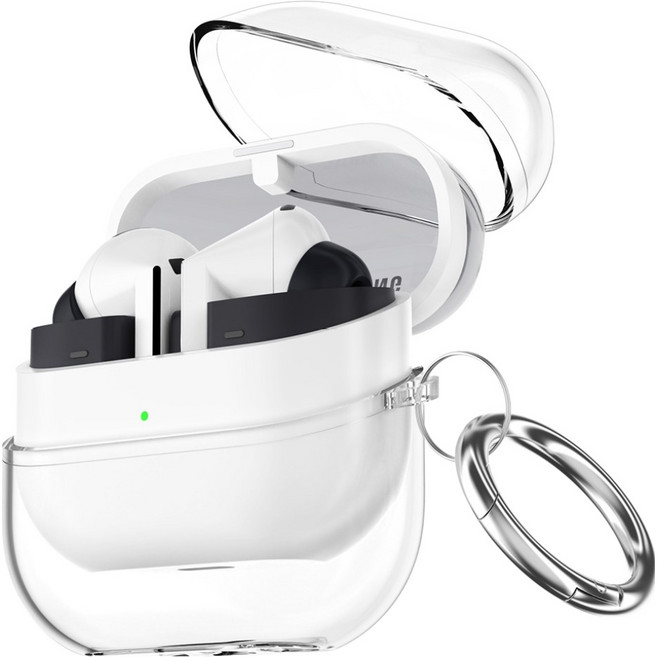 요거 갤럭시 버즈 클리어 젤리 키링 케이스, 투명, 1개, 갤럭시 버즈3 FE