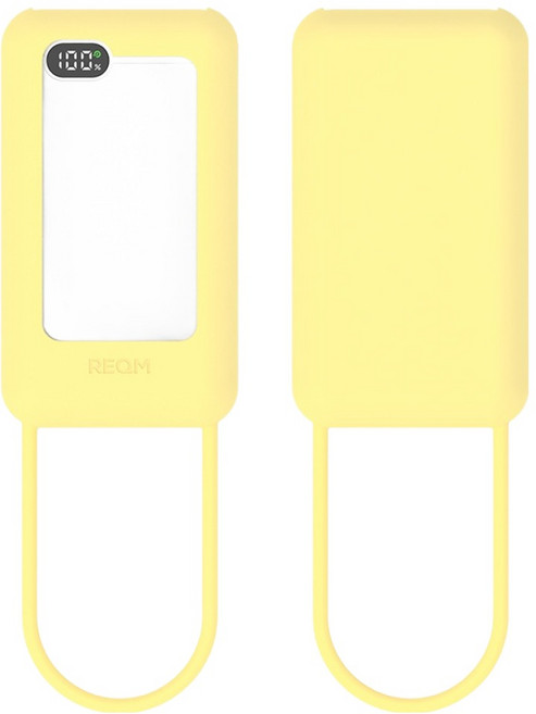 리큐엠 1만용량 미니 전용 핸디형 야광 실리콘 보조배터리 Ver 3 QP2000C