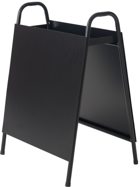 카페 광고 간단 조립식 배너 거치대 선반형 철제 입간판, 1개, 블랙